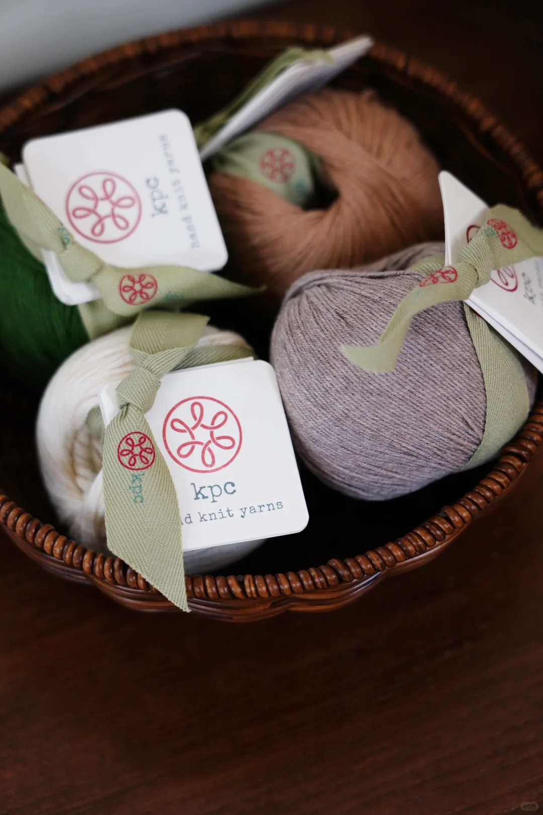 Soft yarn balls in a basket